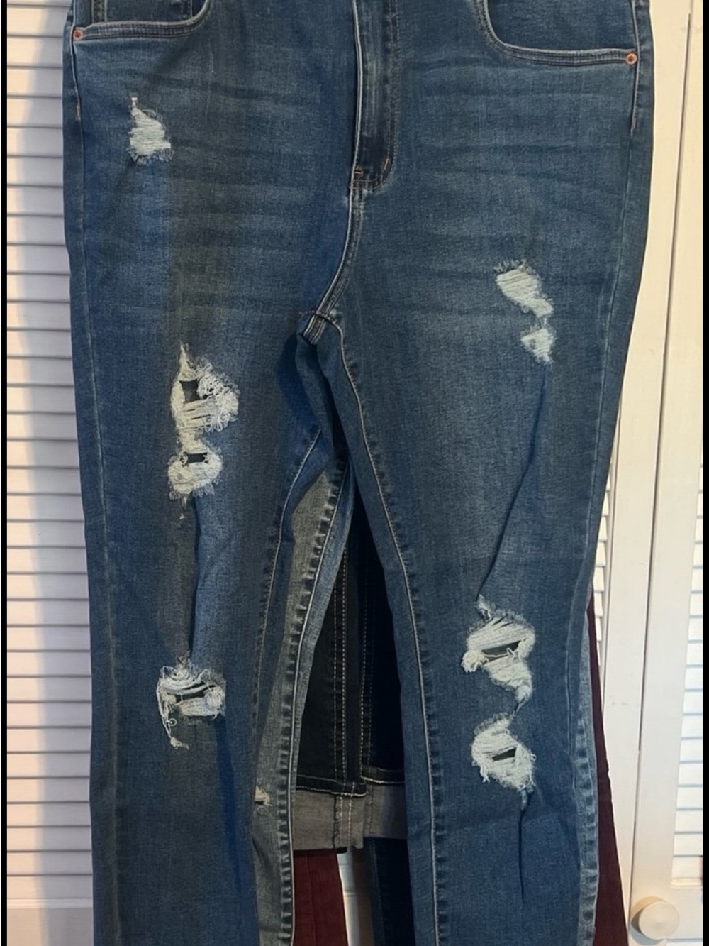 Refuge Miami Distressed Dark Blue Skinny Jeans 13 (6) (CP)